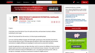 NEW PRODUCT=MASSIVE POTENTIAL-SellHealth Affiliate Network ...