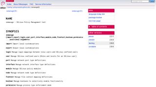 semanage(8) — policycoreutils-python-utils — Debian testing ...