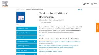 Seminars in Arthritis and Rheumatism - Journal - Elsevier