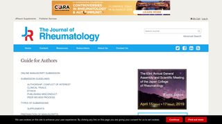 Guide for Authors | The Journal of Rheumatology