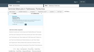 1 Seminole Sitters Job in Tallahassee, FL | LinkedIn