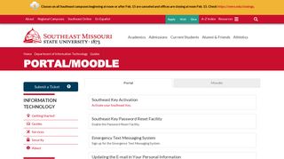 Portal/Moodle - Southeast Missouri State University