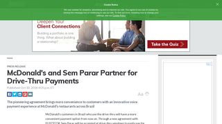 McDonald's and Sem Parar Partner for Drive-Thru ... - MarketWatch