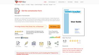 Semstracker - Fill Online, Printable, Fillable, Blank | PDFfiller