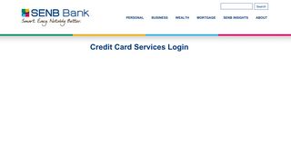 Credit Card Services Login - SENB Bank
