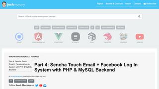 Part 4: Sencha Touch Email + Facebook Log In System with PHP ...