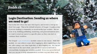 Login Destination: Sending us where we need to go! | Jim Birch