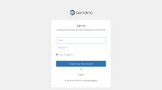 Sign Up - Sendinc