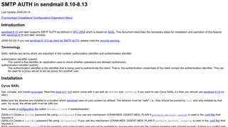 SMTP AUTH in sendmail 8.10-8.13