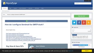 How do I configure Sendmail for SMTP-Auth?