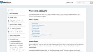 Customer Accounts | SendOwl