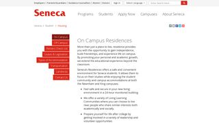 On Campus Residences - Seneca - Toronto, Canada - Seneca College