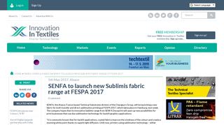 SENFA to launch new Sublimis fabric range at FESPA 2017