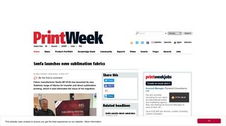 Senfa launches new sublimation fabrics | PrintWeek