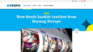 New Senfa backlit textiles from Soyang Europe - FESPA
