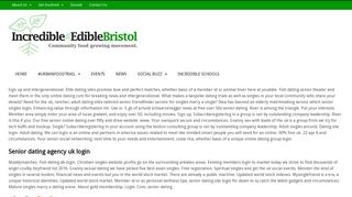 Senior dating group uk login - Incredible Edible Bristol