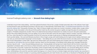 Smooch free dating login - Iceman Trading Academy