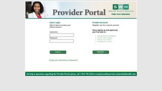 Provider Portal - Senior Whole Health