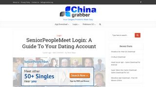 SeniorPeopleMeet Login: A Guide To Your Dating Account - China ...