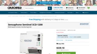 Sensaphone Sentinel SCD-1200 Web-based remote monitoring hub ...
