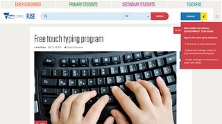 Free touch typing program - FUSE - Department of Education & Training