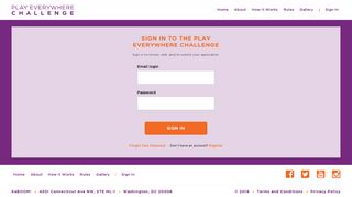 Sign In | Play Everywhere Challenge