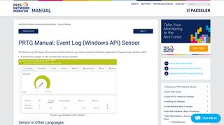 Event Log (Windows API) Sensor | PRTG Network Monitor User Manual