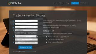 Try Senta free for 30 days | Senta