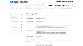 Company Profile | OMRON SENTECH CO., LTD | OMRON SENTECH |