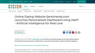 CNW | Online Dating Website Sentimente.com Launches ...