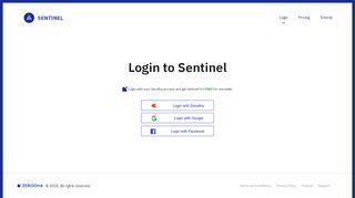 Login / Sentinel - Zerodha - Sentinel