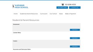 Student & Parent Resources - Karabar High