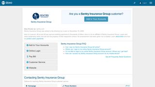 Sentry Insurance Group: Login, Bill Pay, Customer Service and Care ...