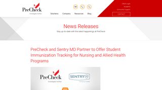 PreCheck and Sentry MD Partner to Offer Student Immunization ...