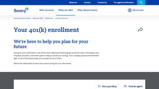 401 (k) enrollment | Sentry Insurance