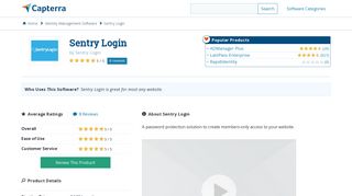 Sentry Login Reviews and Pricing - 2019 - Capterra