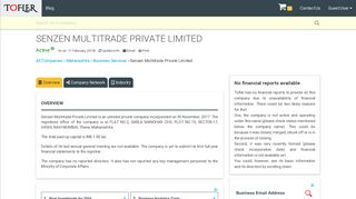 Senzen Multitrade Private Limited - Financial Reports, Balance Sheets ...