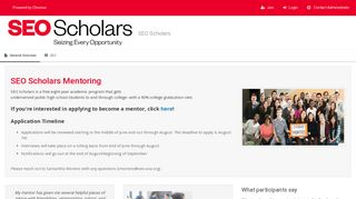 SEO Scholars | Program Overview pages