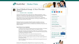 Seoul Medical Group: A New Provider Partner! | Health Net Broker Pulse