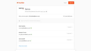 Serco - email addresses & email format • Hunter - Hunter.io