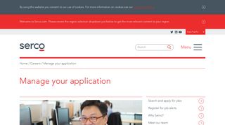 Manage your application - Serco
