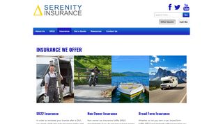 Insurance We Offer | Serenity Insurance