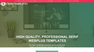 Serif Templates Professional WebPlus X8, X7 & X6 Templates