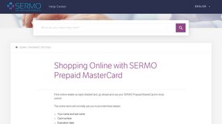 Shopping Online with SERMO Prepaid MasterCard - SERMO | Help ...