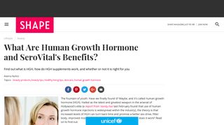 What Are Human Growth Hormone and SeroVital's Benefits? | Shape ...