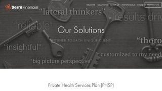 Private Health Services Plan (PHSP) - Serre Financial