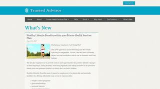 Healthy Lifestyle Benefits Serre Financial Private Health Services Plan