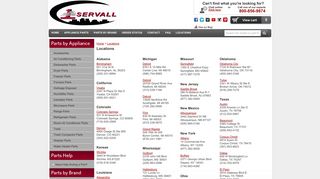 Locations - 1st Source Servall Appliance Parts