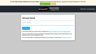 Servant Keeper: Find your Church