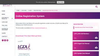 Online Registration System - Ladies Gaelic Football